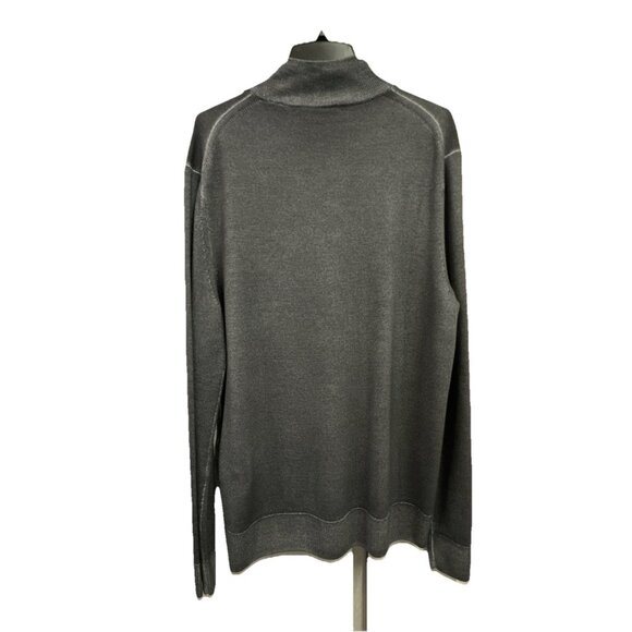 Michael Kors Men’s X-Large Sweater Half Zip Ash 100% Extrafine Merino Wool - Picture 7 of 10